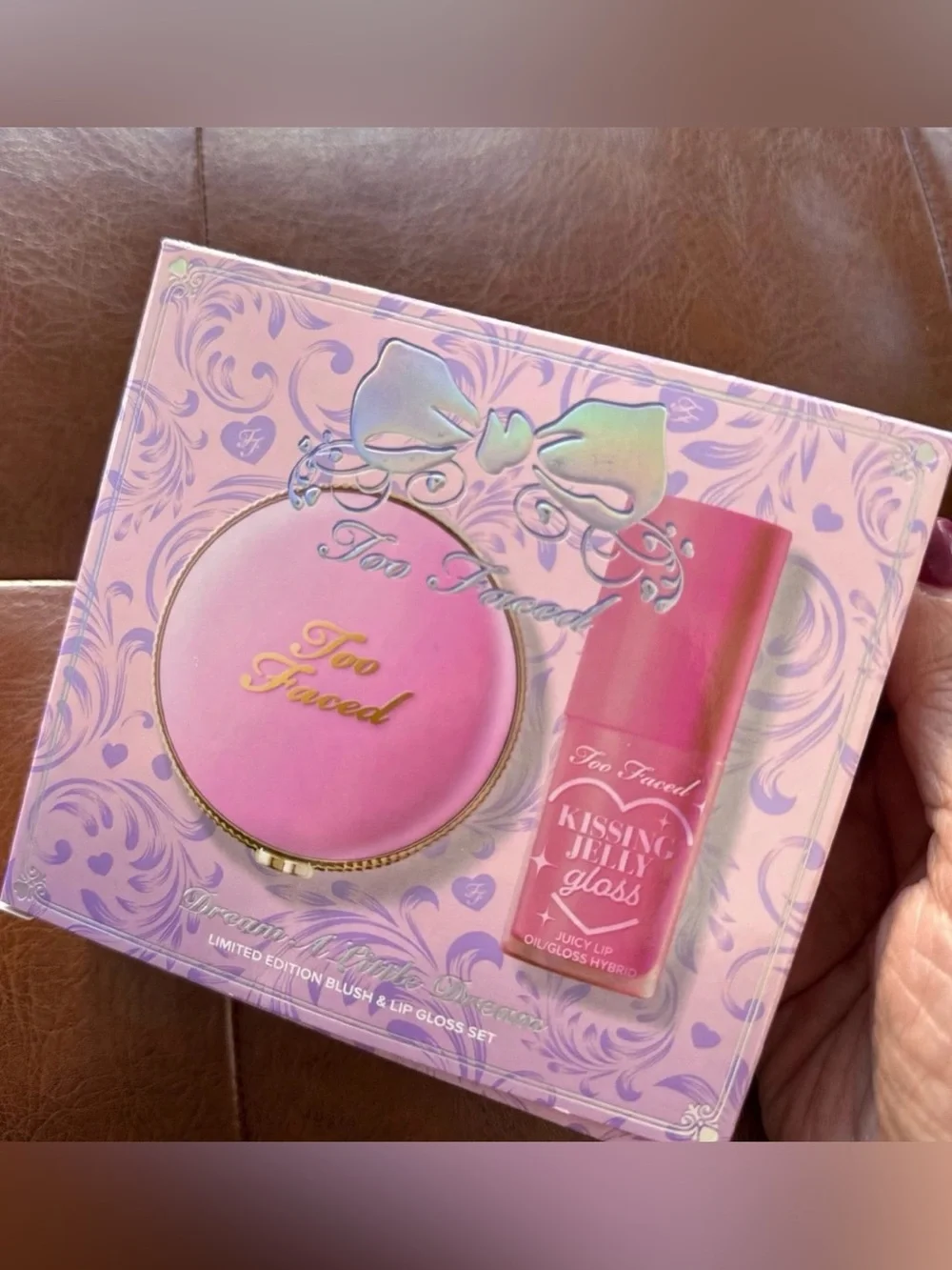TOO FACED COSMETICS Dream A Little Dream Blush & Lip Gloss Set- FULL SIZE